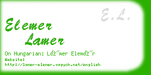 elemer lamer business card